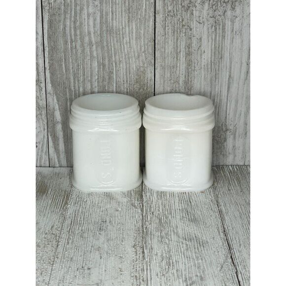 2 Vintage Milk Glass Ponds Cold Cream Jars - Picture 1 of 8